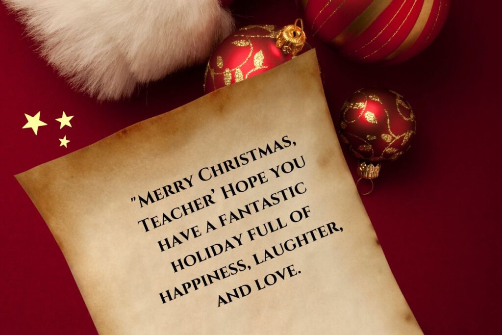 Christmas Greeting Ideas for Teachers