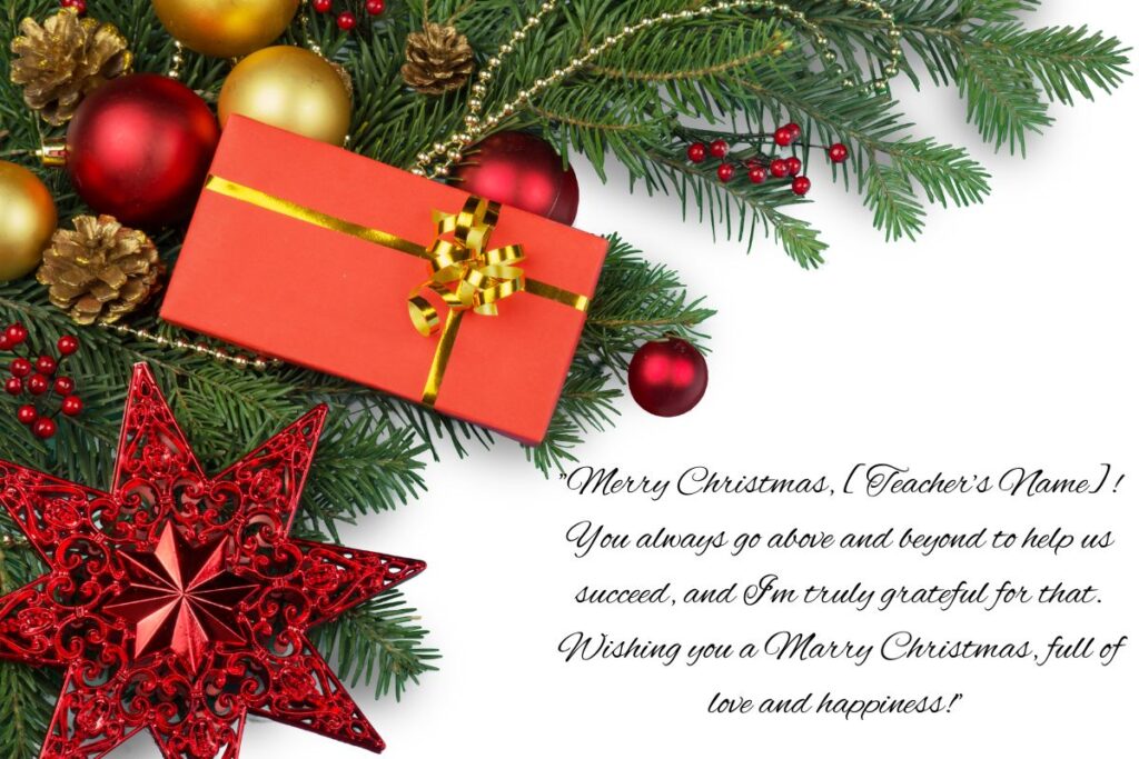 Christmas Greeting Ideas for Teachers
