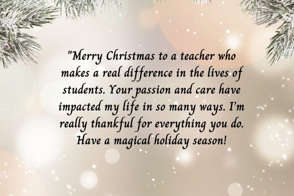 Christmas Greeting Ideas for Teachers