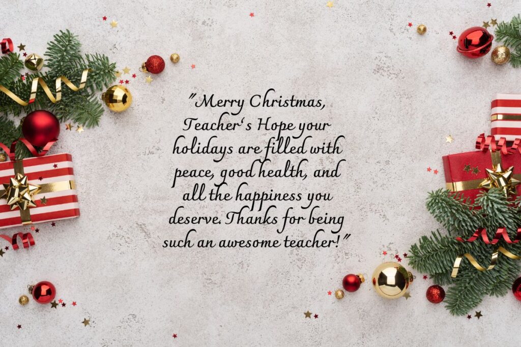 Christmas Greeting Ideas for Teachers