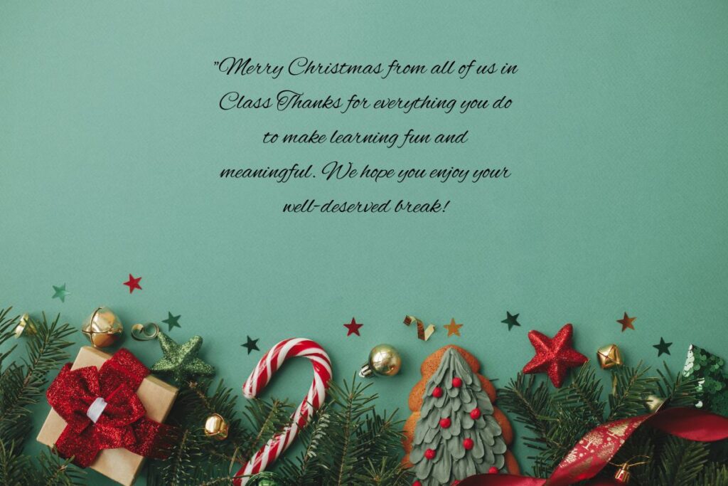 Christmas Greeting Ideas for Teachers