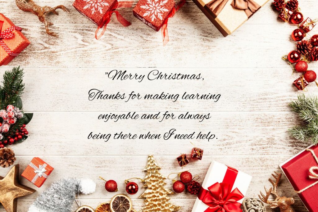 Christmas Greeting Ideas for Teachers