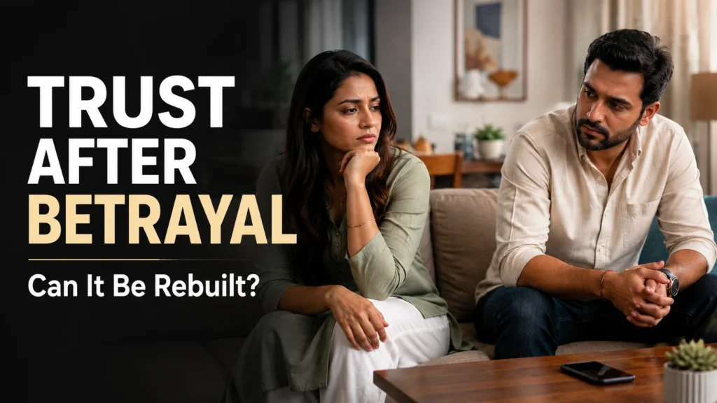 Can Trust Be Rebuilt After Betrayal in a Relationship? 9 Indian couple struggling to rebuild trust after betrayal and infidelity in their relationship