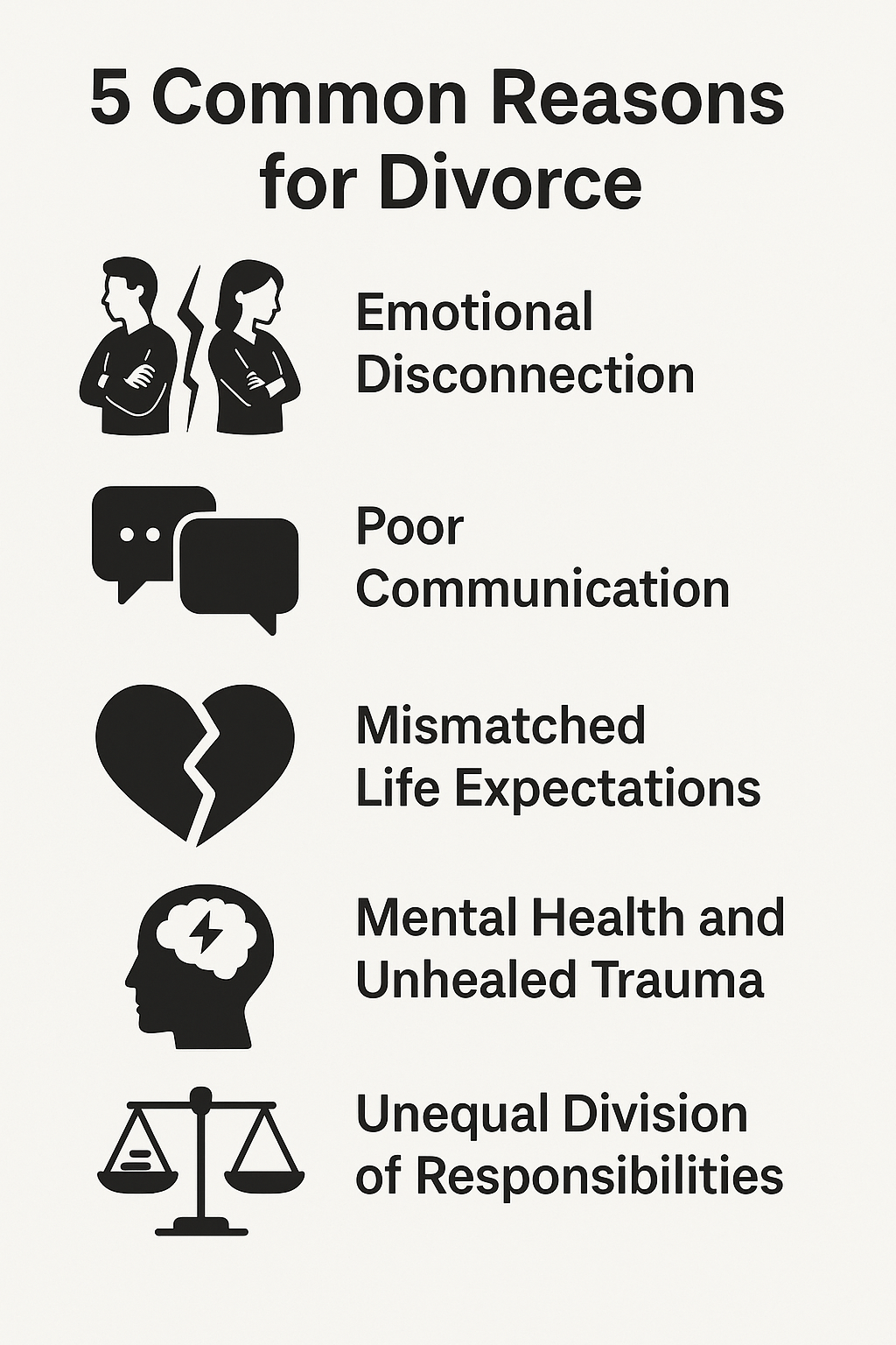 10 Most Common Reasons for Divorce