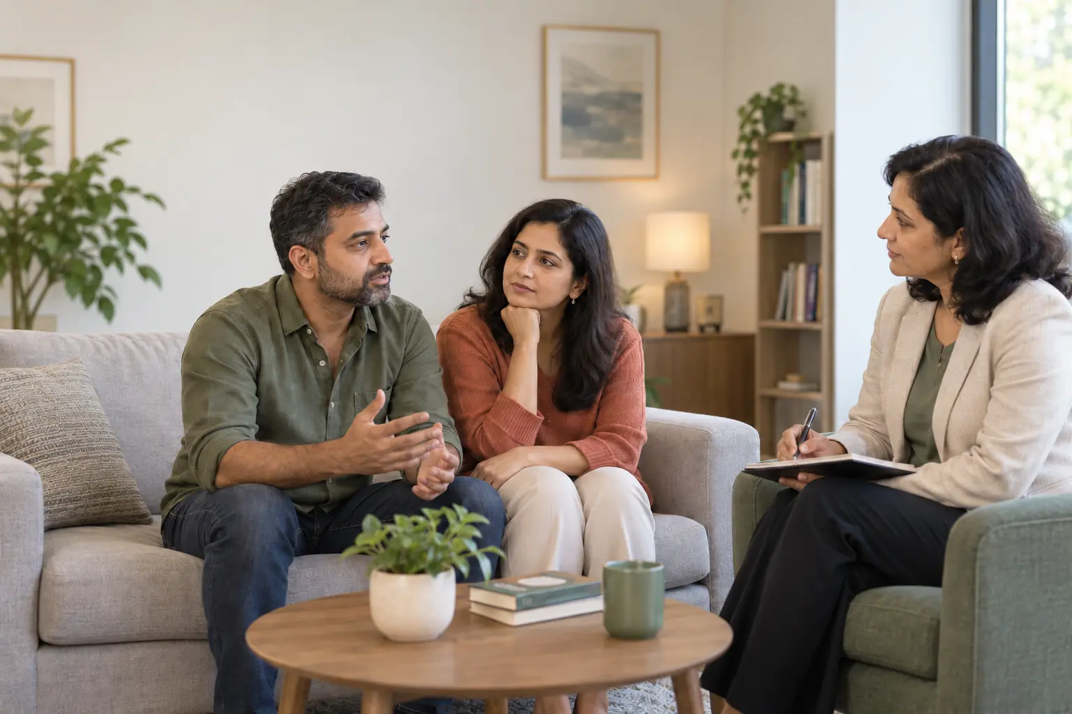 Getting Married After Divorce: How to Prepare Yourself Emotionally 3 Couple preparing for marriage after divorce through counselling with a psychologist