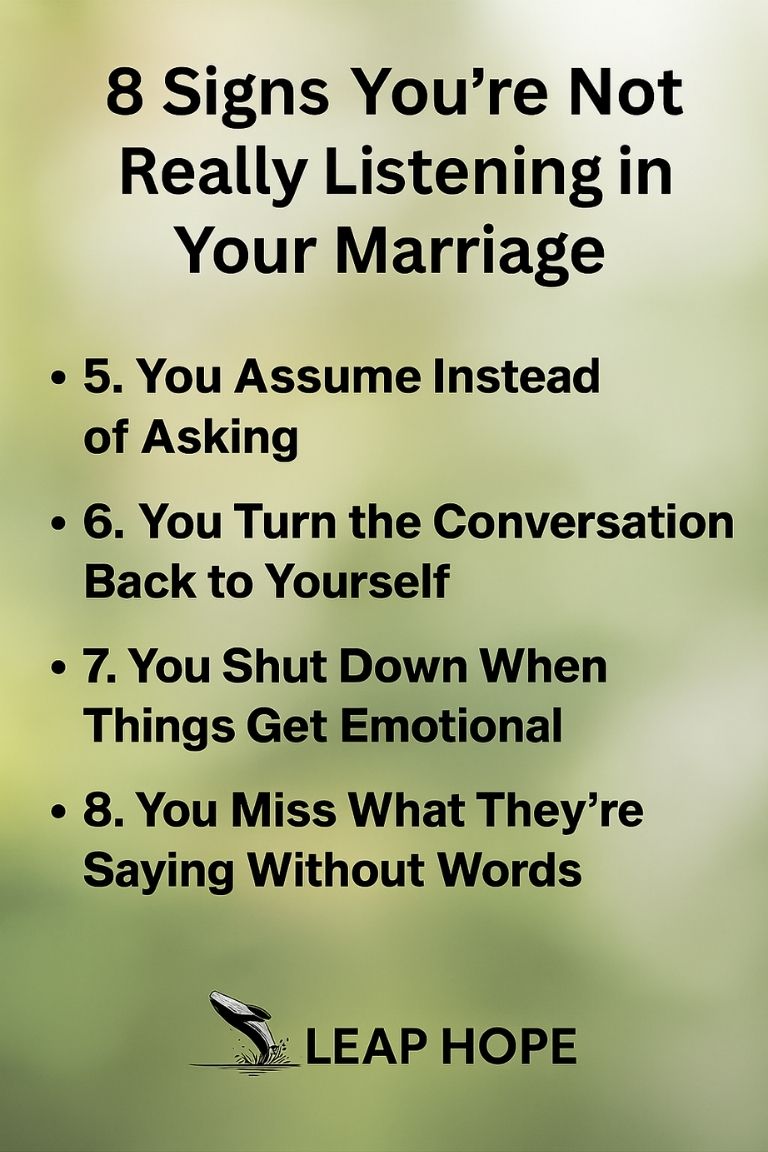 Signs You’re Not Really Listening in Your Marriage