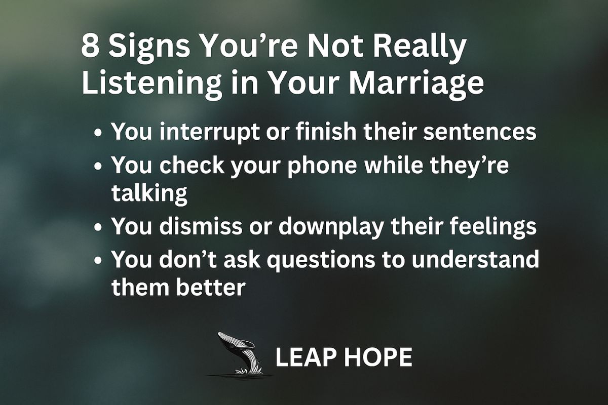 Signs You’re Not Really Listening in Your Marriage