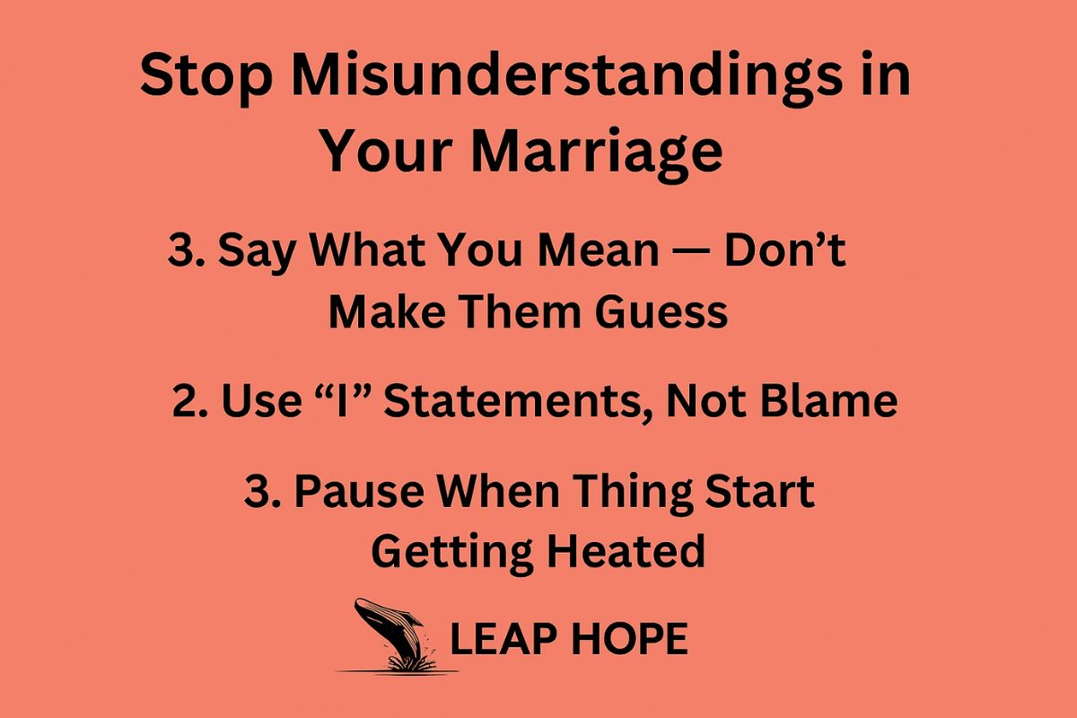 Stop Misunderstandings in Your Marriage