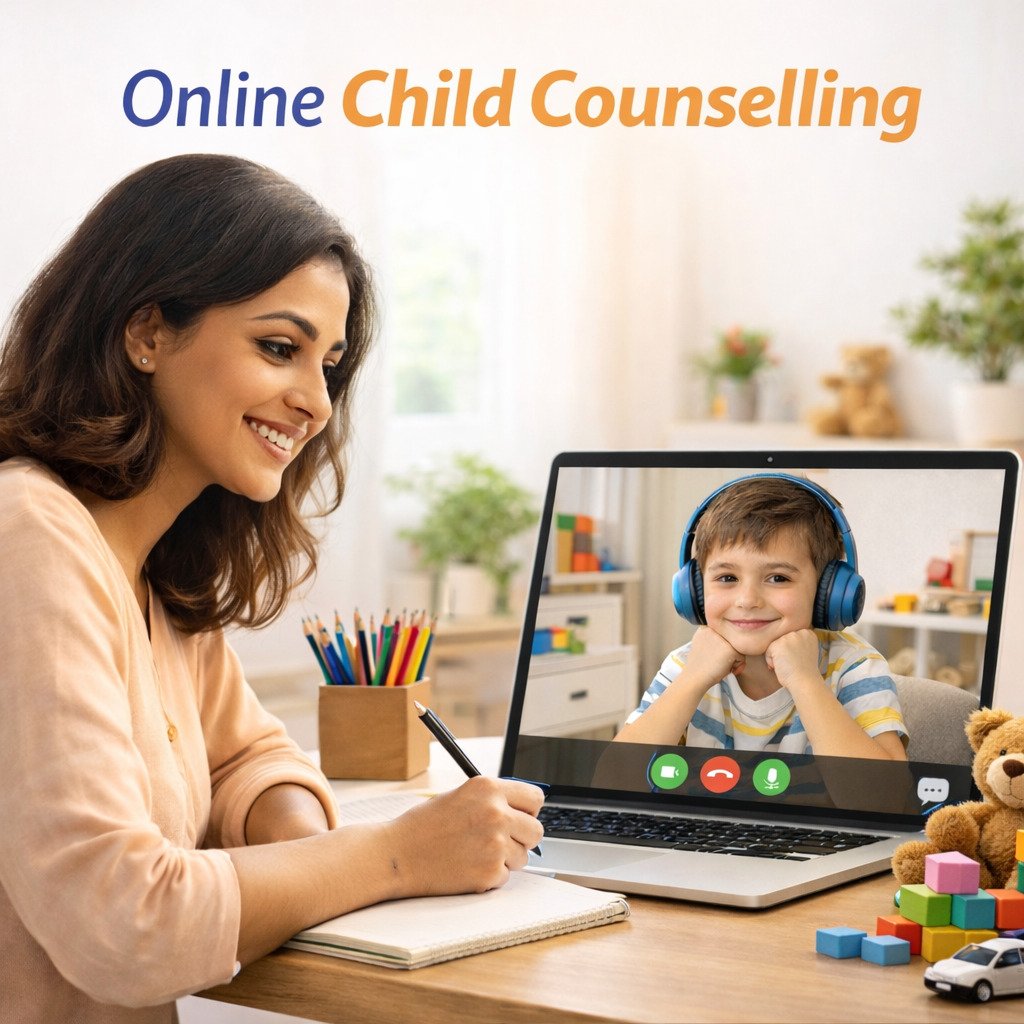 Online child counselling session for families in the UAE