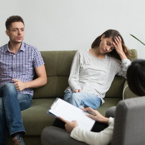 Couple experiencing emotional distance and strain in marriage