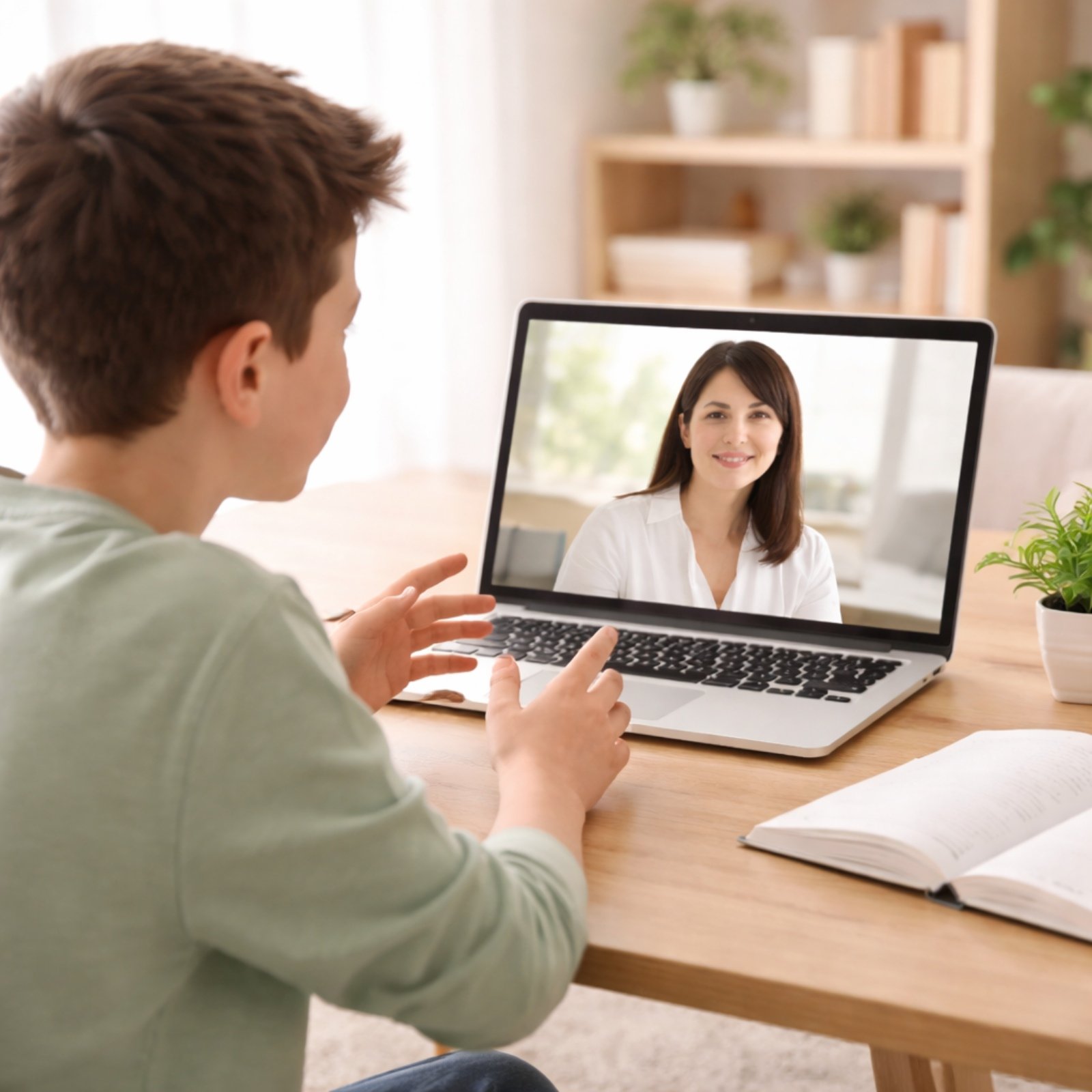 Child-focused online counselling session using age-appropriate therapeutic methods