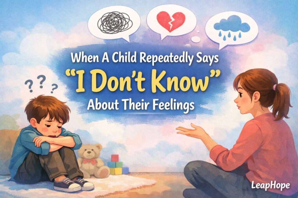 When A Child Repeatedly Says “I Don’t Know” About Their Feelings