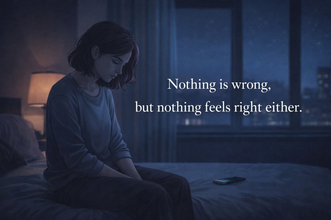 Don’t feel happy anymore quote about emotional numbness and feeling empty at night