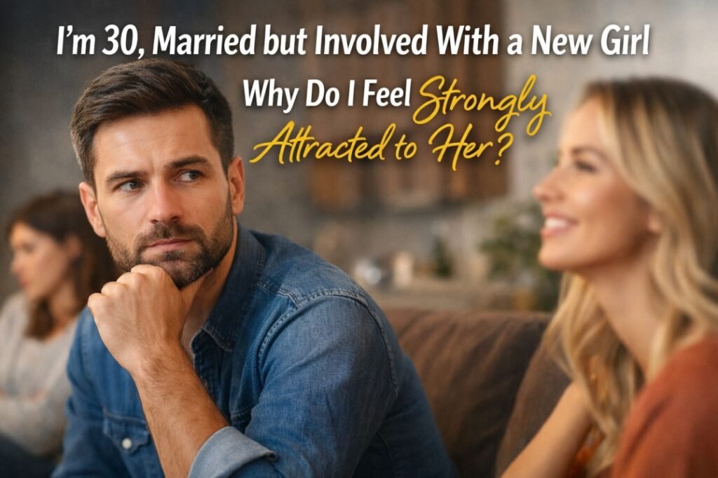 married man confused about strong attraction to another woman while still loving his wife