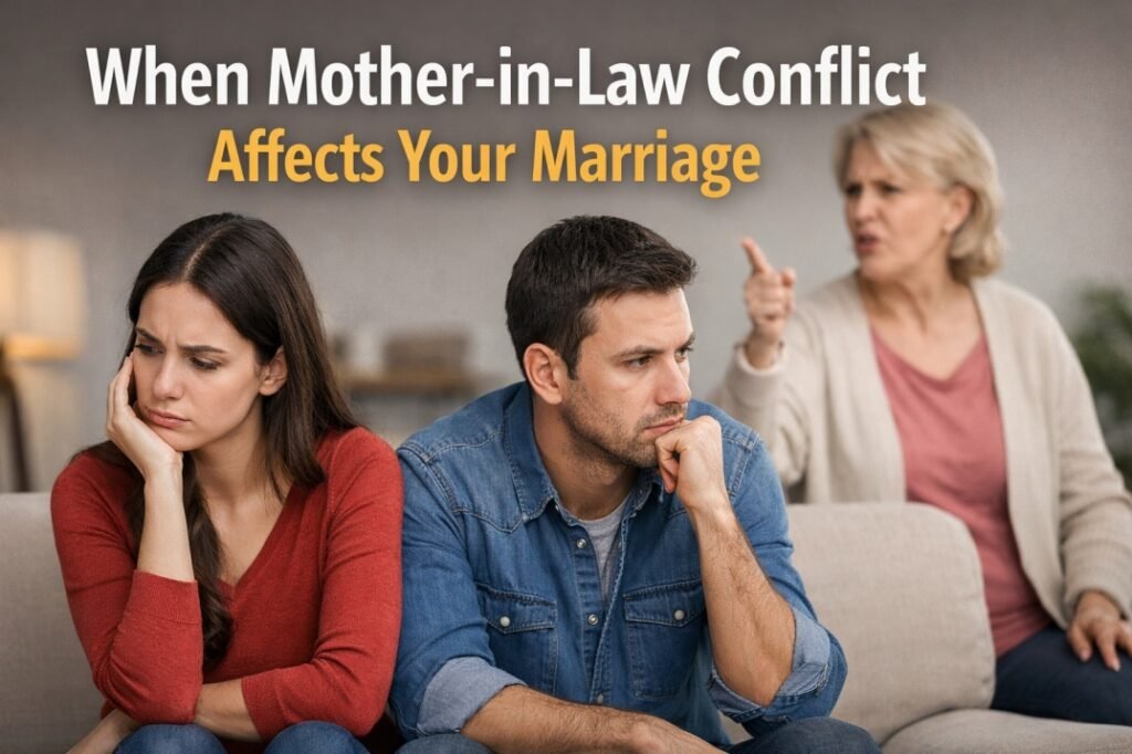 mother-in-law interfering in marriage causing tension between husband and wife