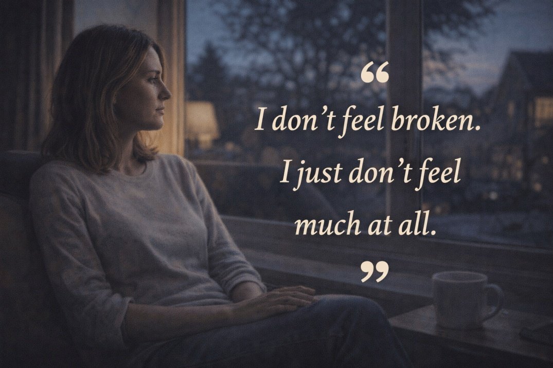 I Don’t Feel Broken Quote About Emotional Numbness