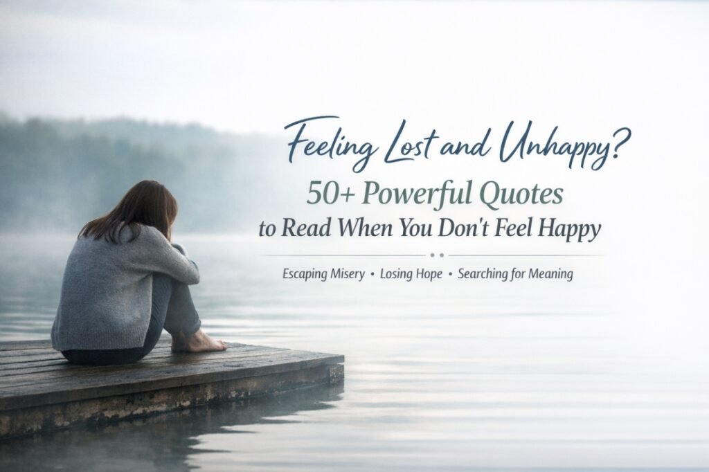 50+ powerful quotes to read when you don’t feel happy, feeling lost and unhappy inspirational quotes