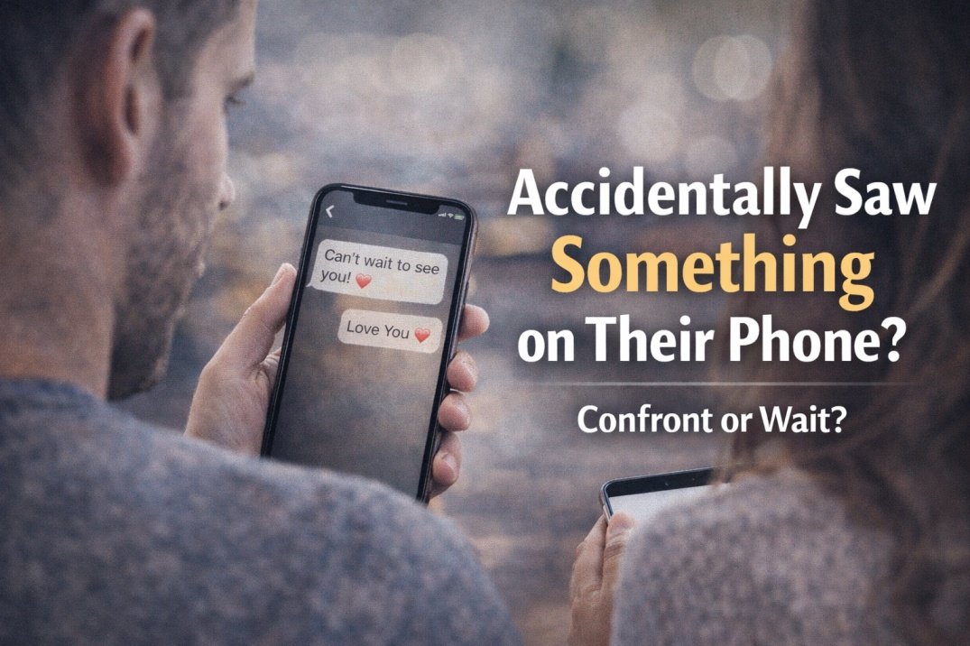 accidentally saw messages on partner phone showing suspicious chat and emotional reaction