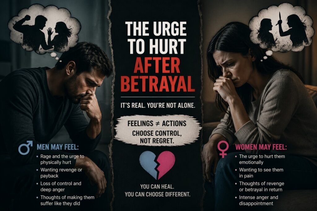 Man and woman feeling intense anger and emotional distress after partner cheating