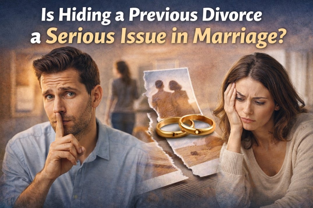 My Husband Hid His Previous Divorce – What Should I Do to Save My Marriage? 3 Is hiding a previous divorce a serious issue in marriage, couple facing trust issues after hidden past marriage