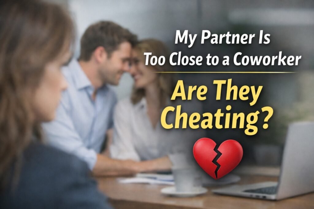 Partner feeling insecure as spouse gets close to coworker at office, signs of emotional affair