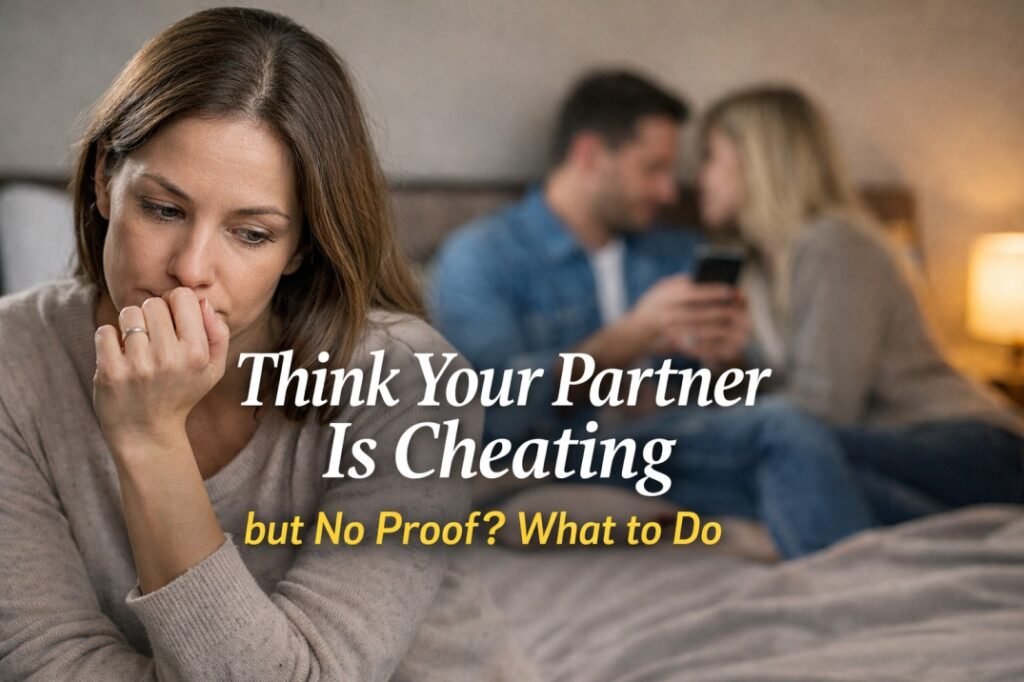 I Suspect My Partner Is Cheating, but Have No Proof - What Should I Do? 2 Woman feeling worried while partner is distant on phone, suspecting cheating without proof