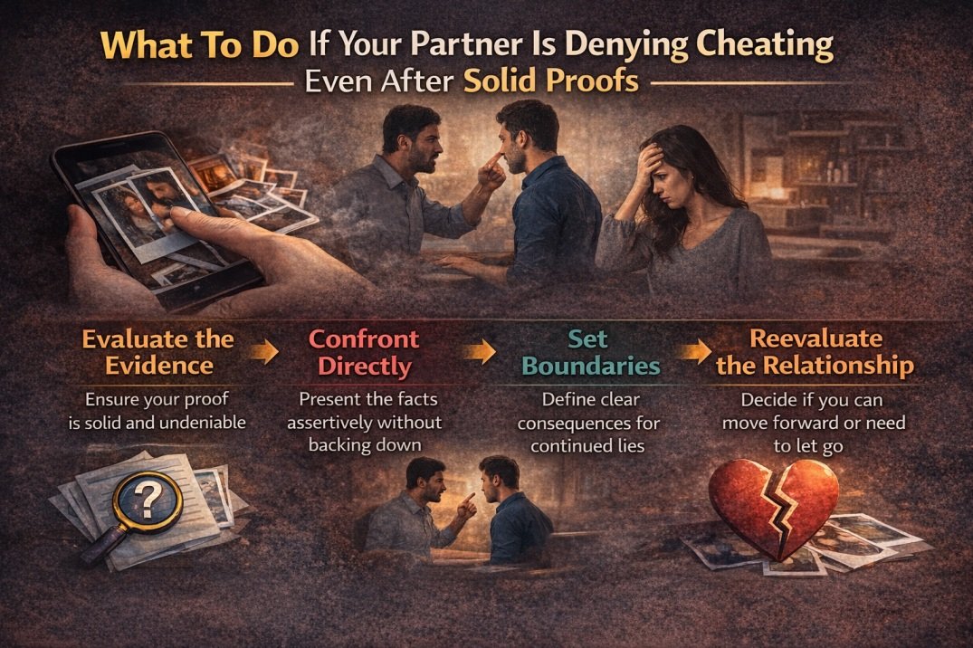 what to do if your partner denies cheating even after proof including confronting directly setting boundaries and reevaluating relationship