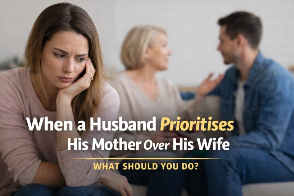 Wife feeling upset while husband prioritises his mother over her in marriage