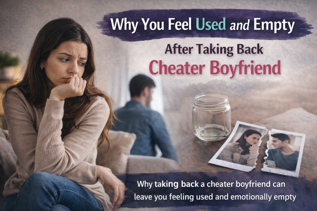 Woman feeling confused and emotionally empty after taking back cheating boyfriend