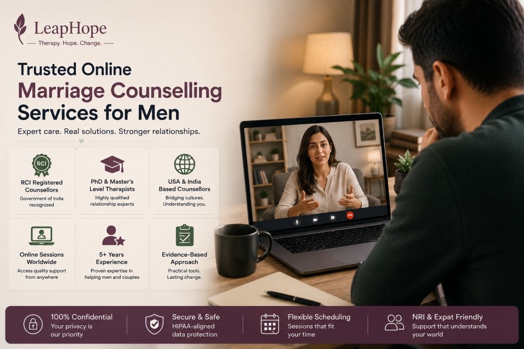 Why men choose LeapHope for online marriage counselling
