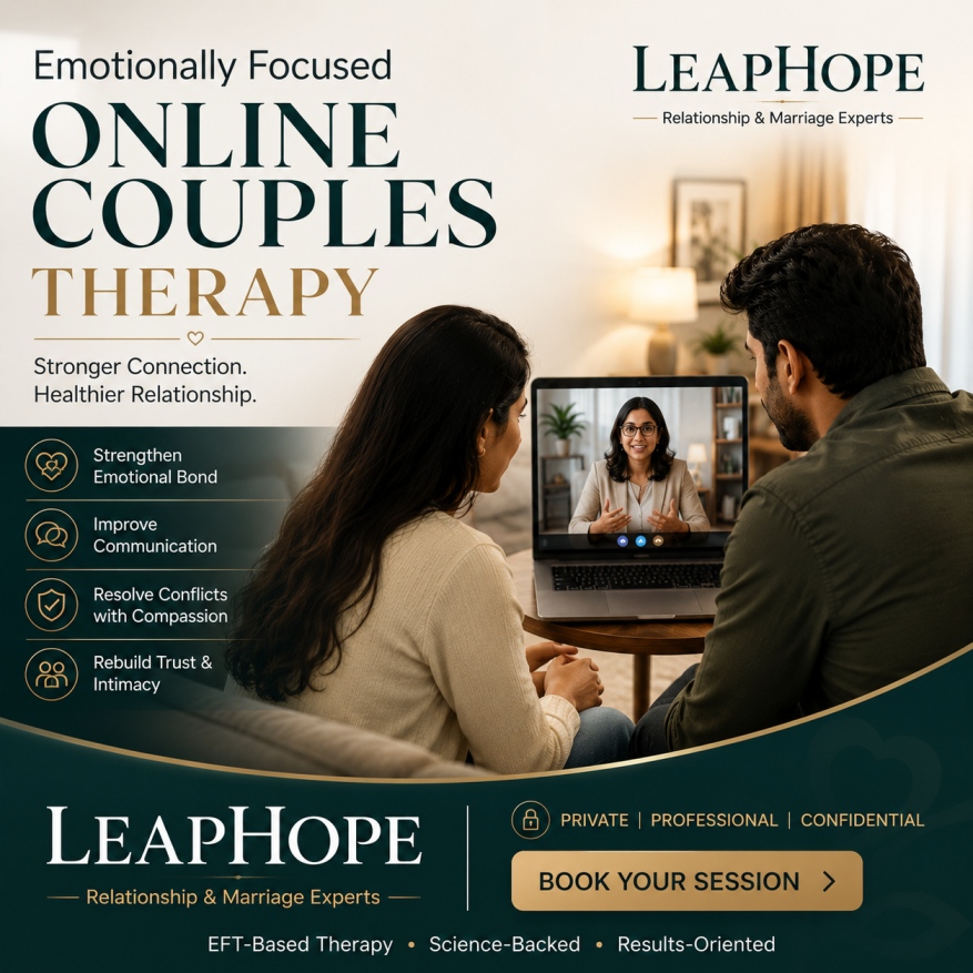 Online Marriage Counselling in Ernakulam 5 Emotionally Focused Online Couples Therapy at LeapHope