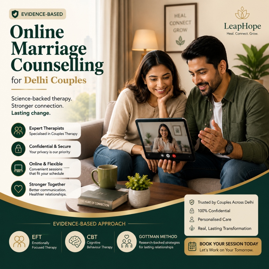 Online Marriage Counselling in Delhi 5 Evidence-Based Online Marriage Counselling for Delhi Couples