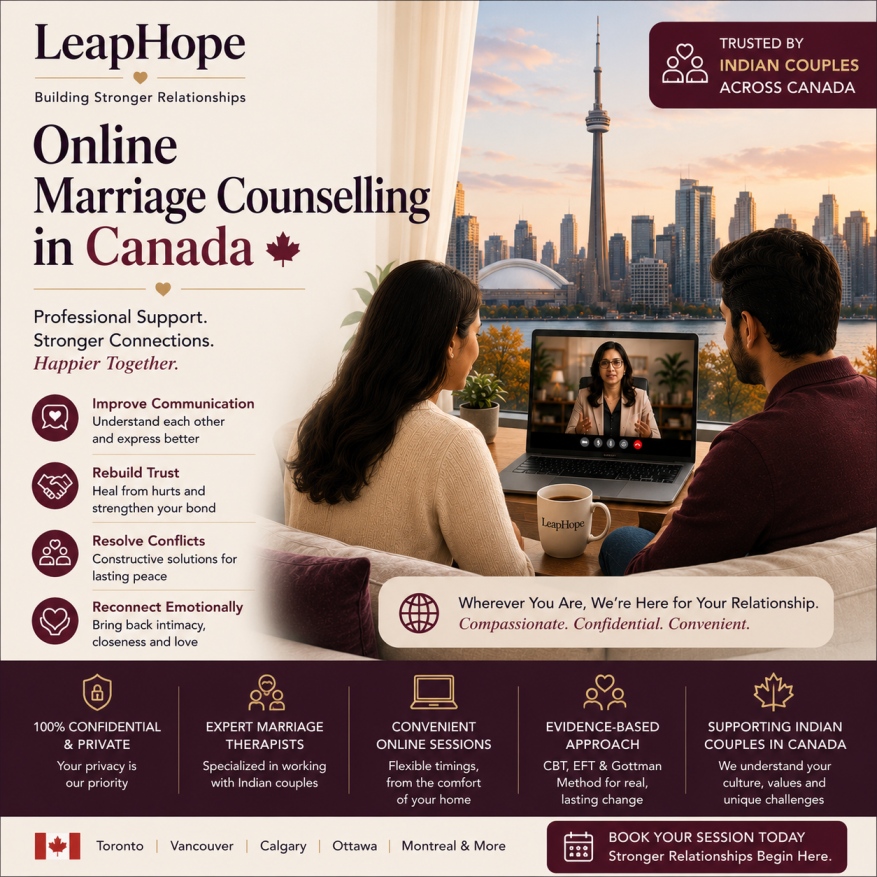 Online Marriage Counseling across canada - LeapHope