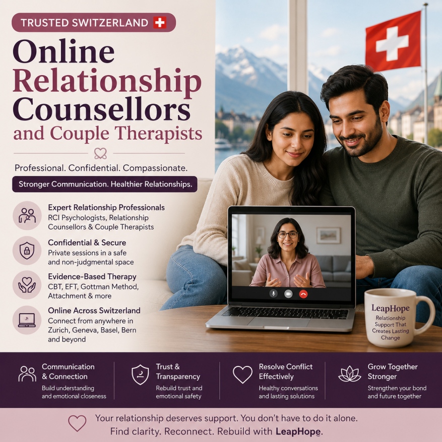 Best Online Relationship Counsellors & Couple Therapists in Switzerland - LeapHope