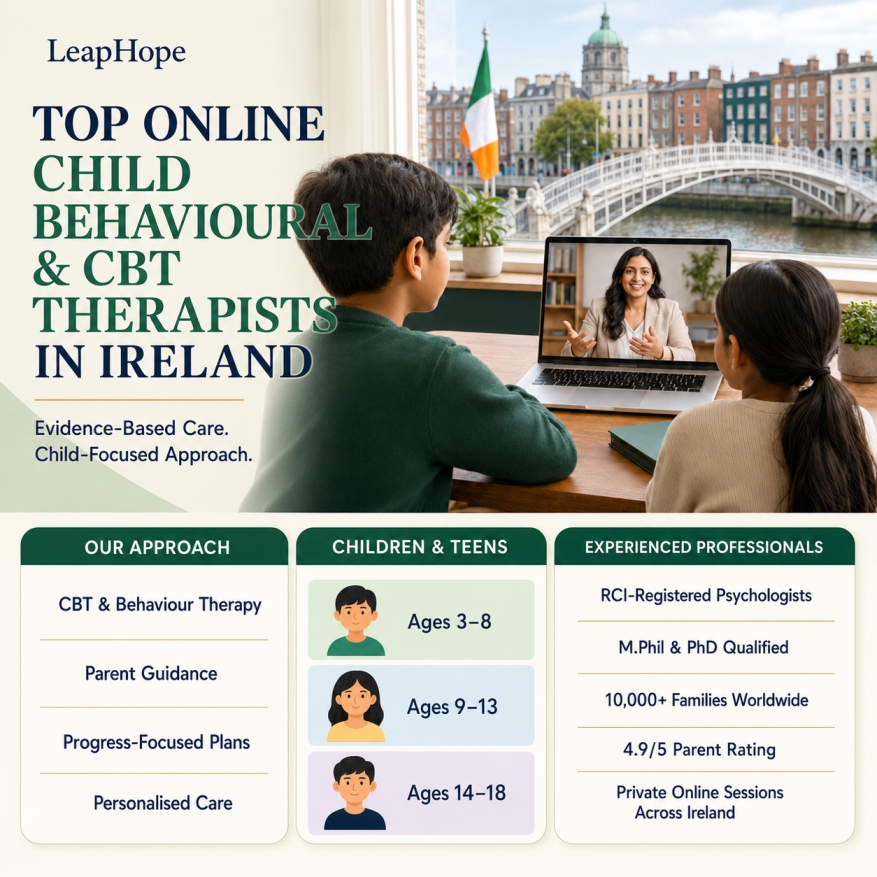 Child psychologist using structured online therapy approaches with a family in Ireland