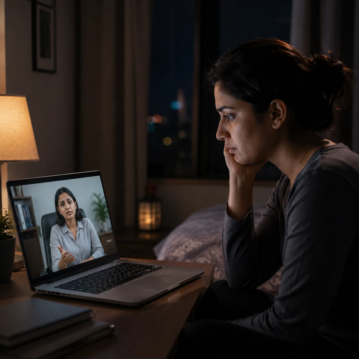 Indian adult attending online insomnia treatment with a clinical psychologist