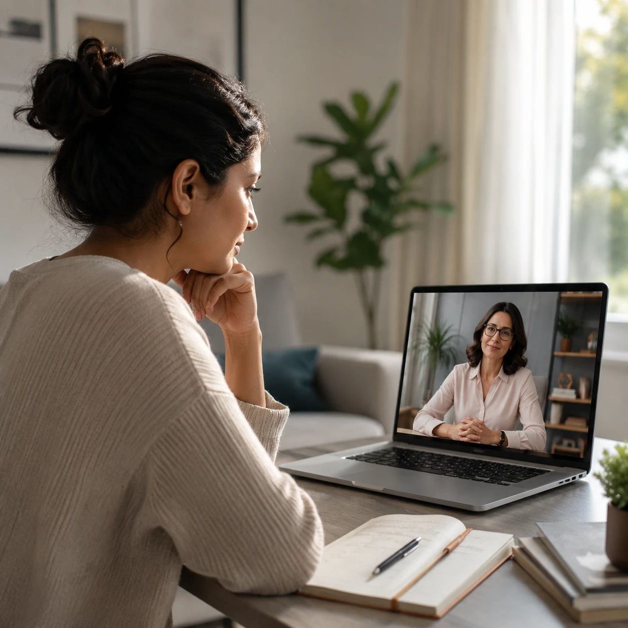 Adult attending online overthinking therapy with an Indian clinical psychologist