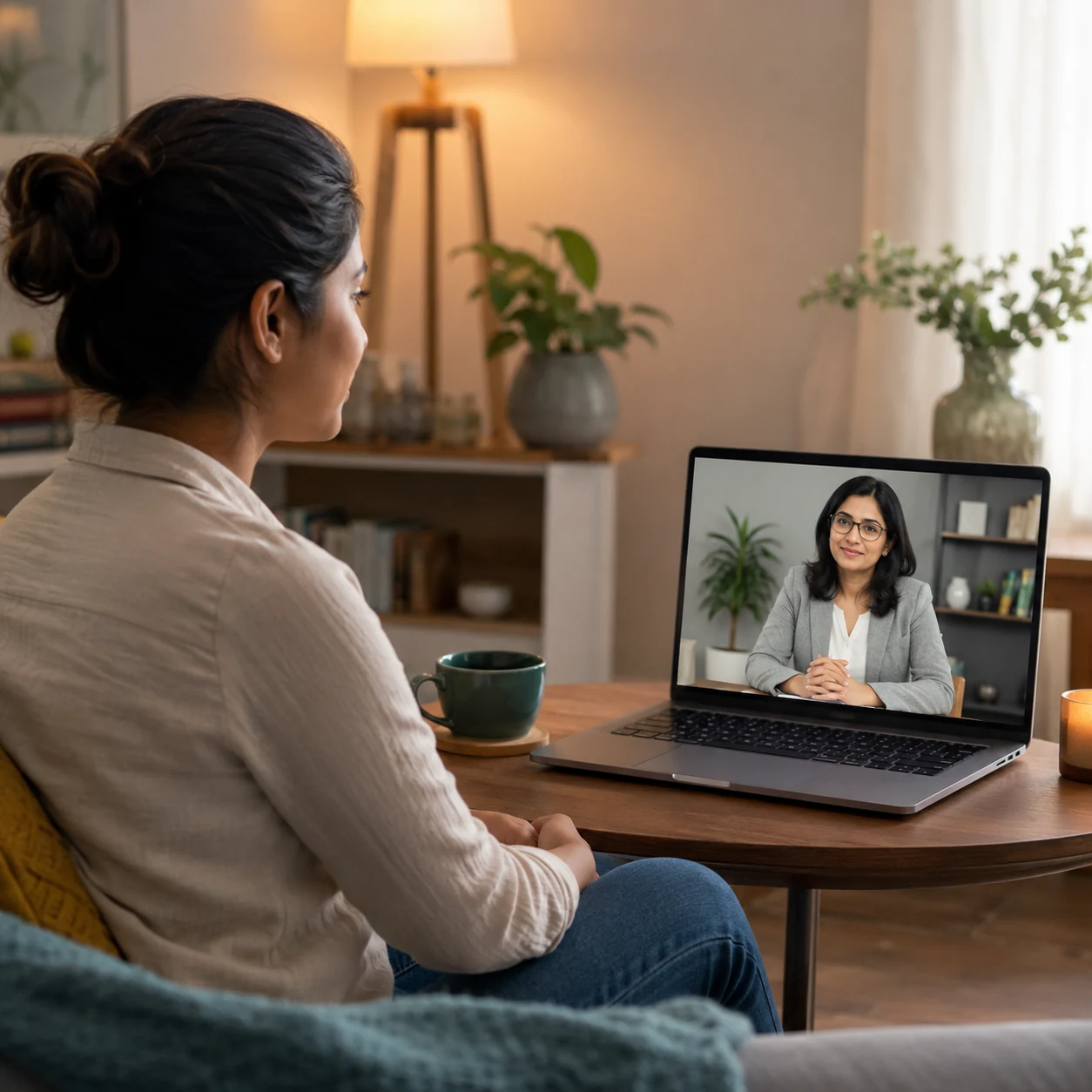 Adult attending private online adjustment disorder counselling with a LeapHope psychologist