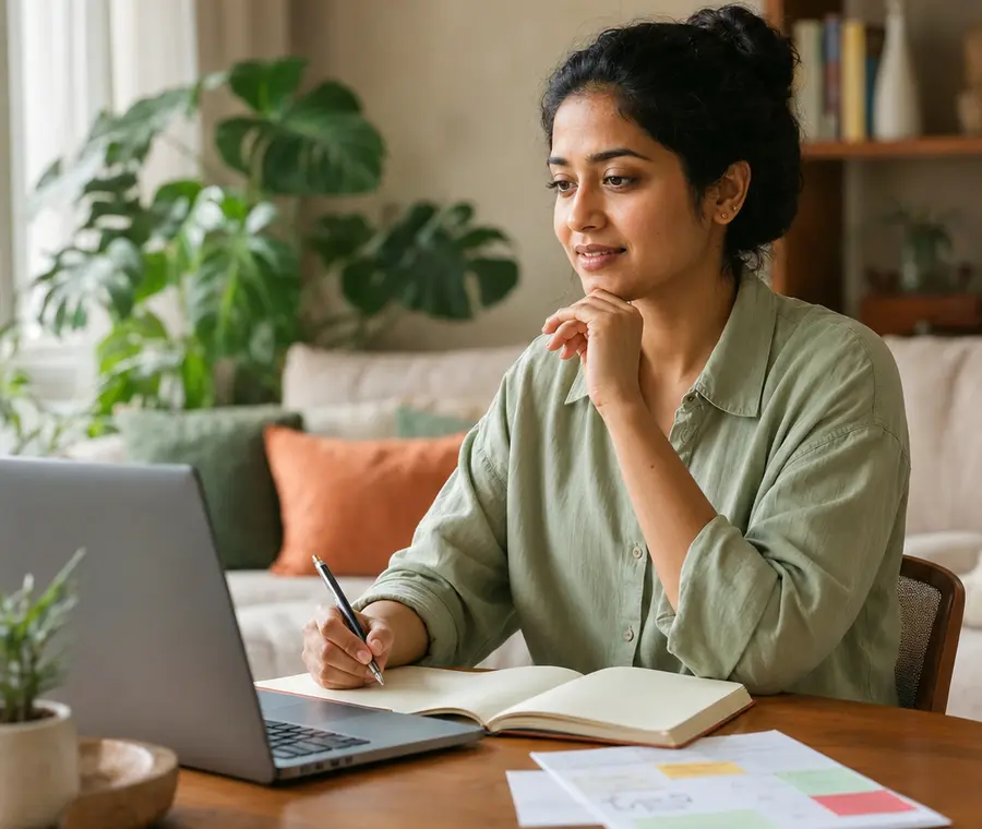 Adult attending an online ADHD therapy session with a clinical psychologist