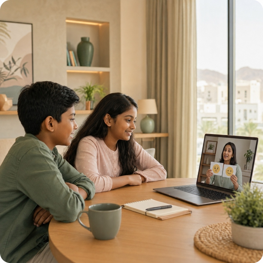 Online child counselling in Oman for Indian, NRI and expat children and teenagers