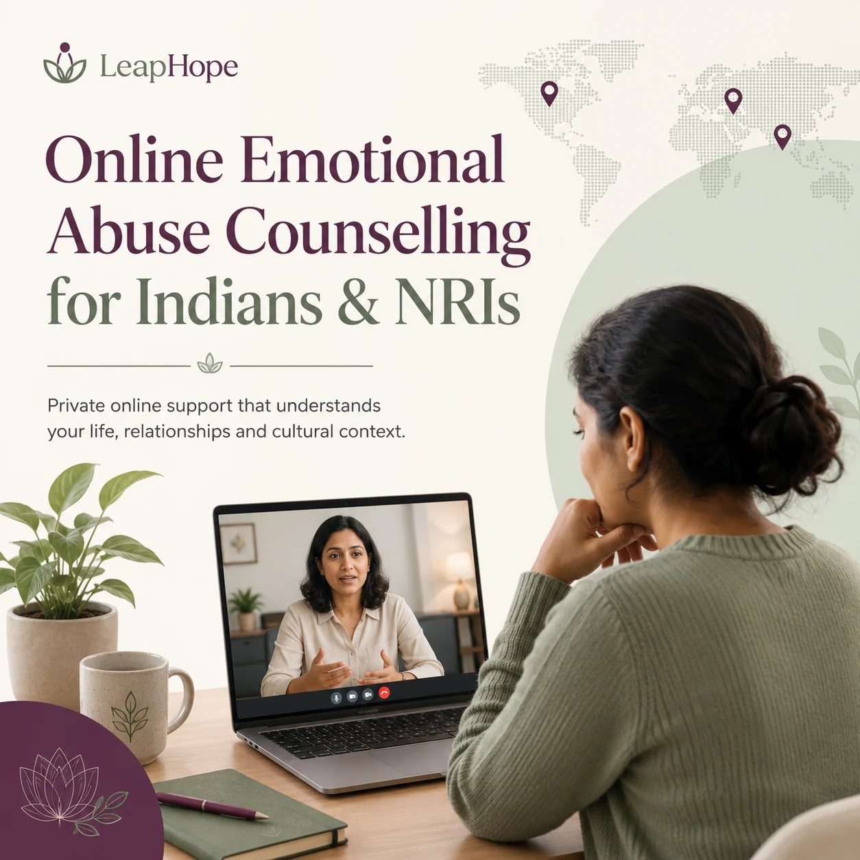 Online emotional abuse counselling for Indians and NRIs worldwide