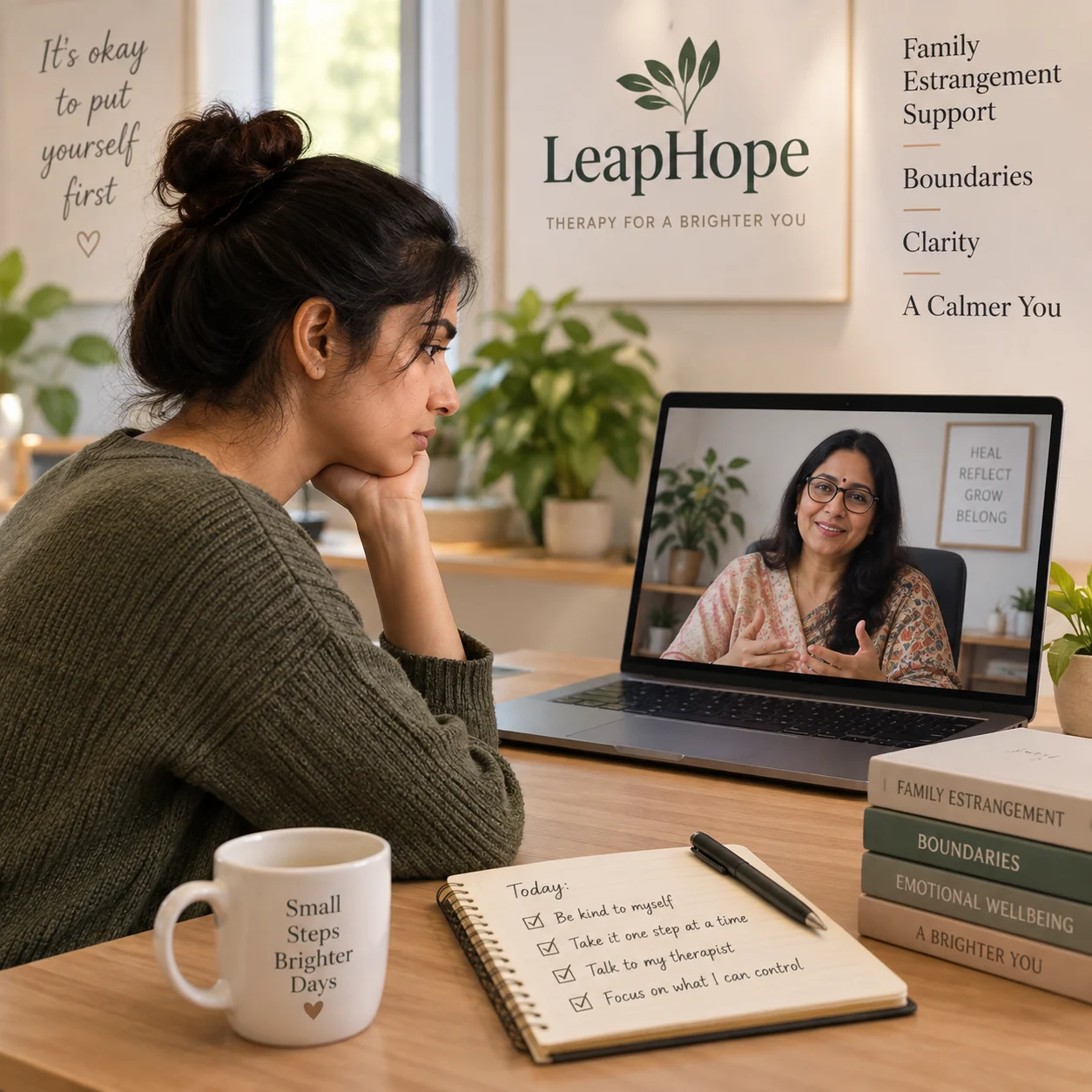 Senior psychologist providing online family estrangement therapy at LeapHope