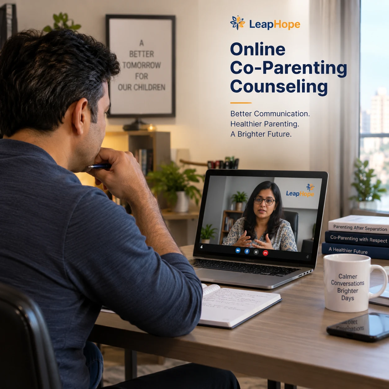 Online co-parenting therapy for separated and divorced parents at LeapHope