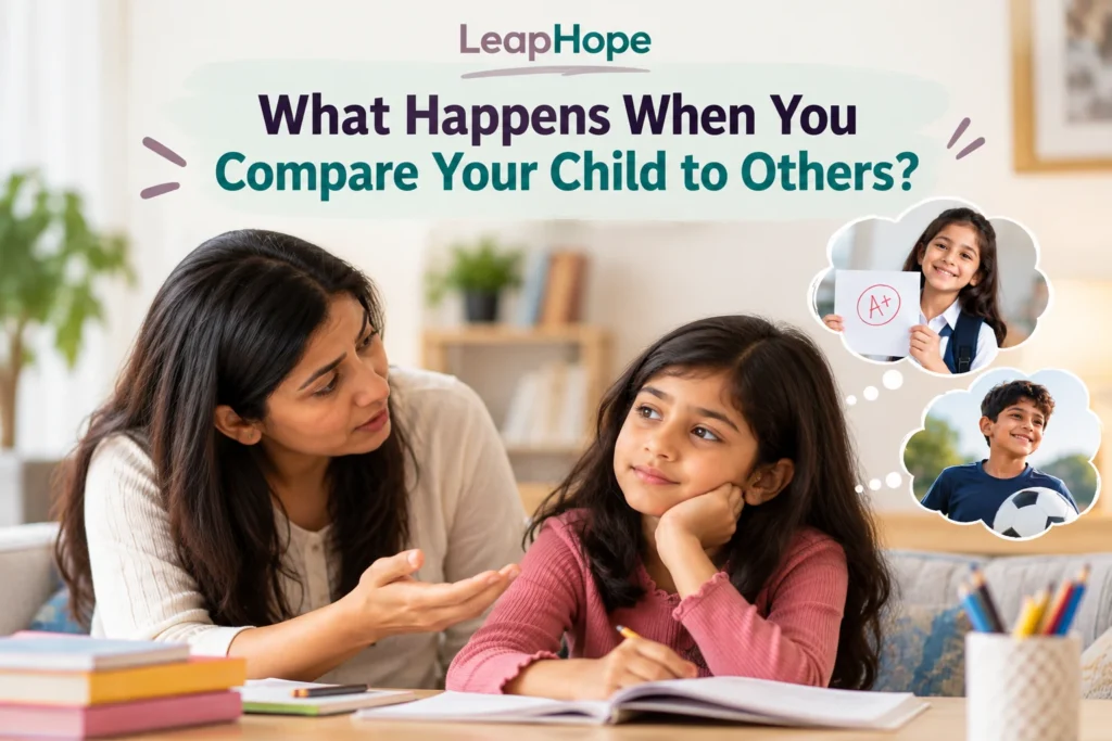 Parent comparing a child to others and its effect on the child